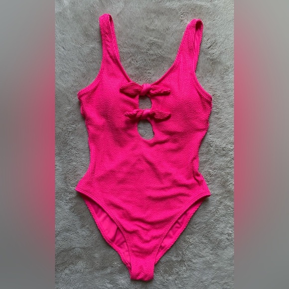 NWOT Arizona Hot Pink Bathing Suit - Picture 2 of 6